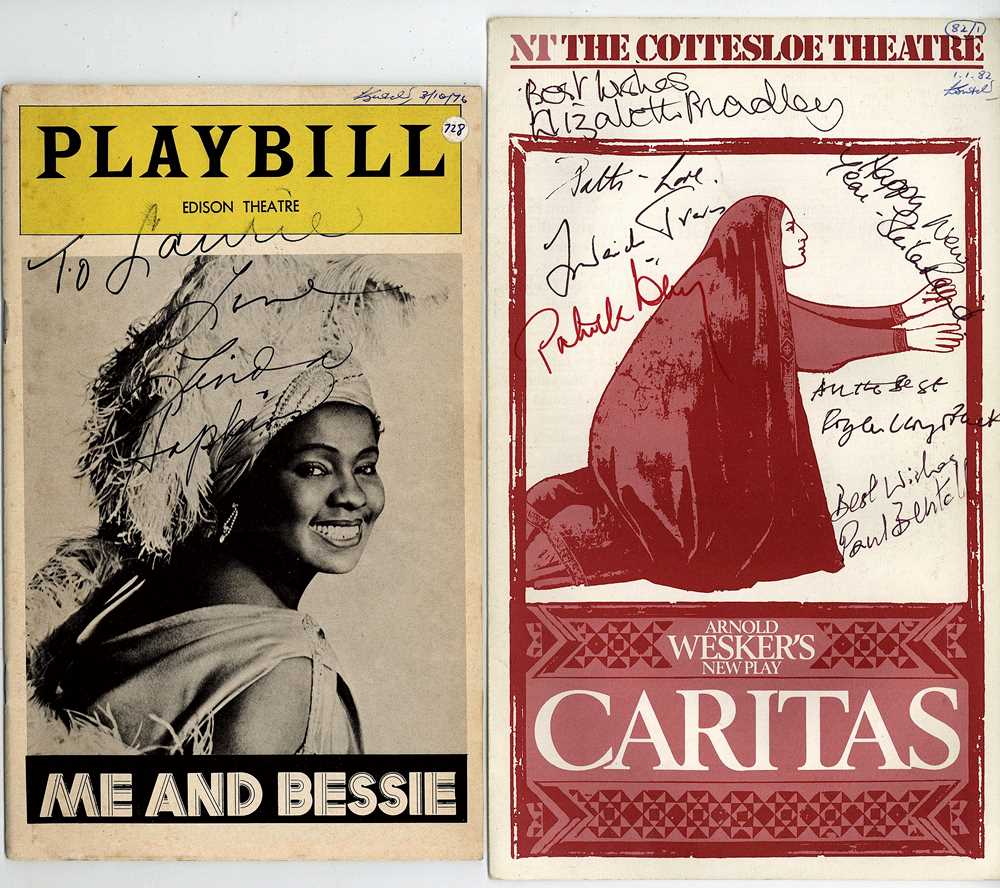 Lot 86 - Signed Theatre Programmes.- 1970s onwards...
