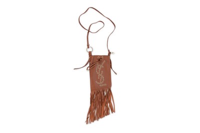 Lot 438 - Yves Saint Laurent Brown Fringed Crossbody Bag,...