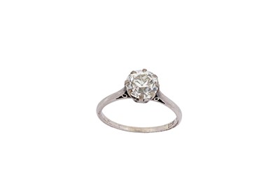 Lot 261 - A diamond single-stone ring Set with an old...