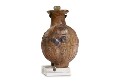 Lot 132 - A ROMAN GLASS FLASK Circa 3rd Century A.D. The...