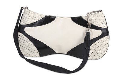 Lot 69 - Prada Monochrome Leather Baguette Bag, canvas...