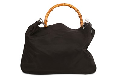 Lot 72 - Gucci Brown Canvas Shoulder Bag, canvas body...