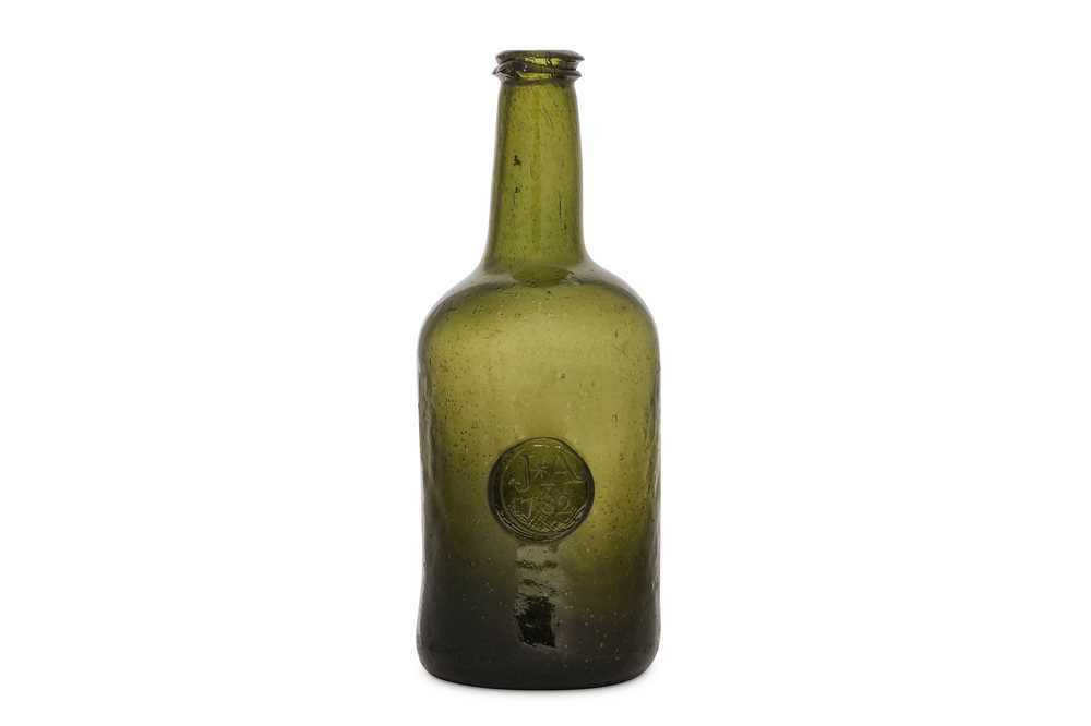 Lot 36 - AN UNRECORDED SEALED CYLINDER WINE BOTTLE,...