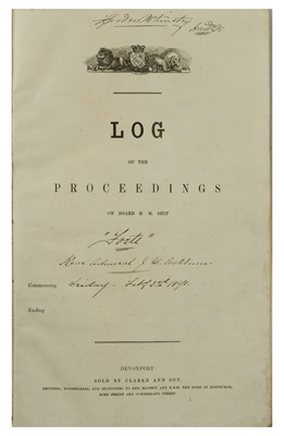 Lot 244 - Cockburn (J. H., Rear Admiral) Log of the...