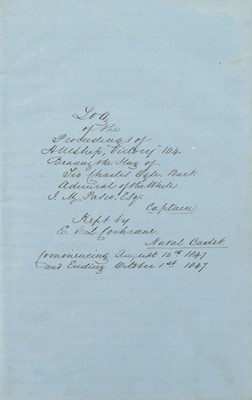 Lot 244 - Cockburn (J. H., Rear Admiral) Log of the...