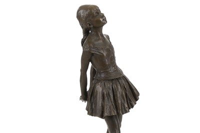 Lot 85 - After Edgar Degas, a bronze figure of standing...