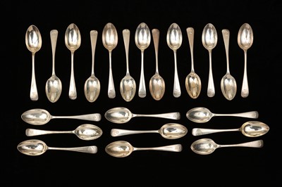 Lot 31 - A set of twenty-two Edwardian sterling silver...