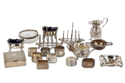 Lot 70 - A mixed group of silver items including a pair...