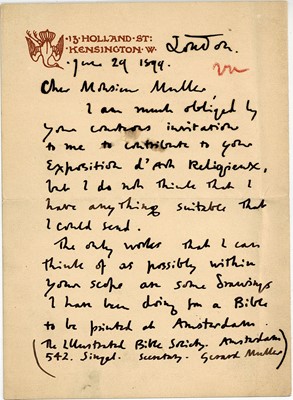 Lot 8 - Crane (Walter) Autograph letter signed...