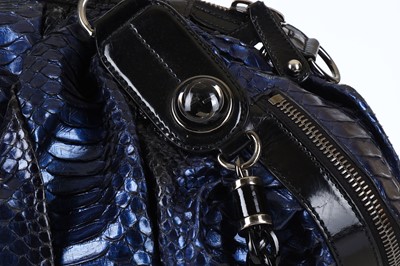 Lot 390 - Gucci Blue Python Galaxy Bag, iridescent blue...