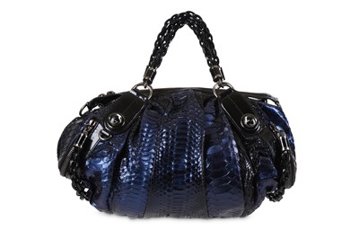 Lot 390 - Gucci Blue Python Galaxy Bag, iridescent blue...