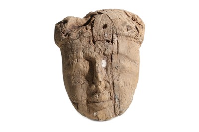 Lot 12 - AN EGYPTIAN MUMMY MASK Late Period, 26th...