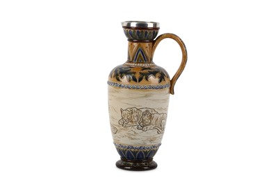 Lot 81 - A Doulton Lambeth stoneware ewer by Hannah...