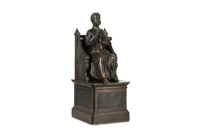 Lot 184 - A BRONZE REDUCTION OF THE STATUE OF ST PETER...