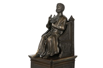 Lot 184 - A BRONZE REDUCTION OF THE STATUE OF ST PETER...