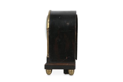 Lot 75 - A SMALL REGENCY EBONISED AND BRASS MOUNTED...