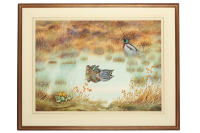 Lot 118 - Rickman (Philip) Pair of Teal & Mallard,...