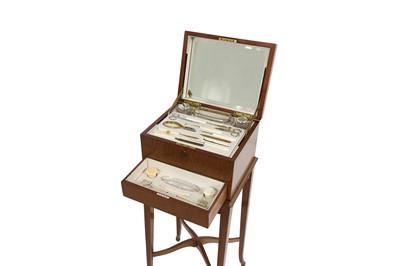 Lot 122 - A 1920'S SILVER, IVORY AND GILT METAL DRESSING...