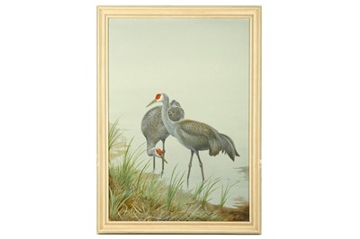 Lot 149 - Rickman (Philip) Sandhill Cranes; Wattled...