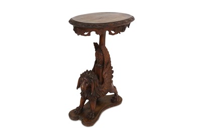 Lot 113 - A 19TH CENTURY CARVED WALNUT OCCASIONAL TABLE...