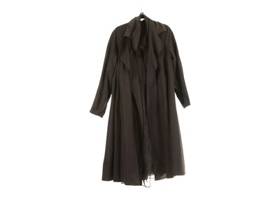 Lot 520 - Donna Karan Black Opera Coat, trench style...