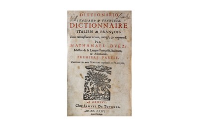 Lot 152 - Nathanaël (Duëz) Dittionario Italiano et...