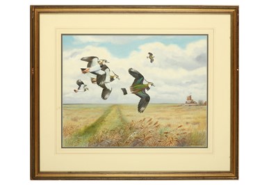 Lot 184 - Robjent (Richard) Lapwings with Windmill,...