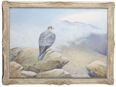 Lot 185 - Robjent (Richard) Peregrine on a Mountainside,...