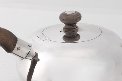 Lot 92 - A George V sterling silver bullet teapot, London 1933 by Asprey and Co