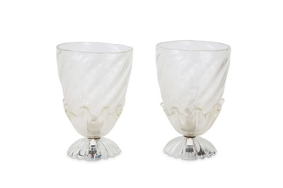 Lot 170 - A pair of 1940's Italian Murano Barovier &...