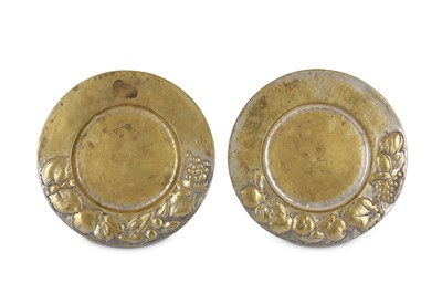 Lot 180 - A pair of 1940's Italian circular silver...