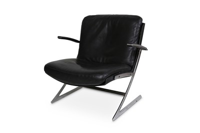 Lot 245 - Rolf Benz , Germany- A  chrome framed armchair,...