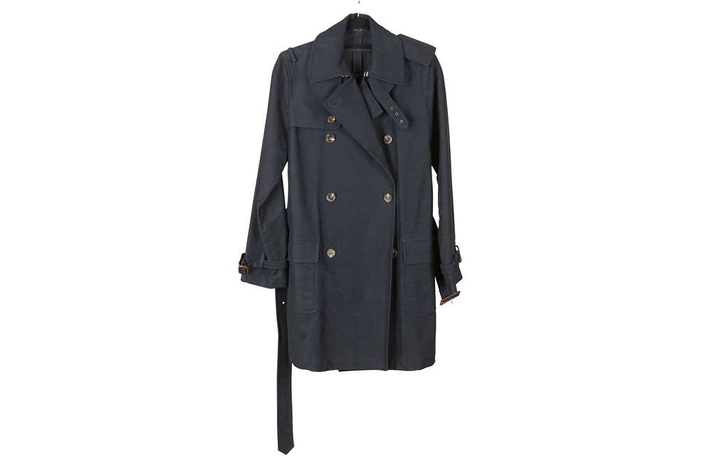 Lot 479 - Ralph Lauren Navy Trench Coat, double breasted,...