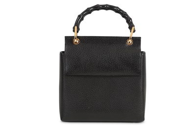 Lot 75 - Gucci Black Mini Bamboo Handbag, pigskin...