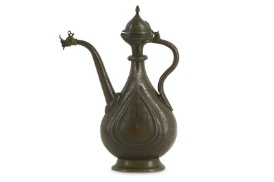 Lot 257 - A COPPER ALLOY MUGHAL-STYLE DRAGON-SPOUTED...