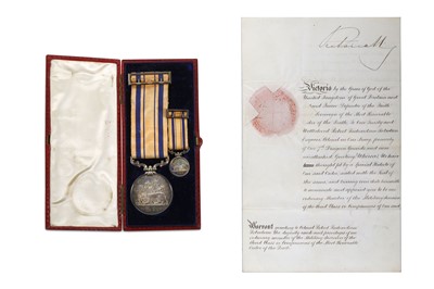 Lot 161 - South Africa 1853 boxed medal and miniature...