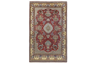 Lot 22 - A FINE QUM RUG, CENTRAL PERSIA approx: 7ft.5in....