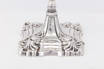 Lot 106 - An early George III sterling silver candlestick, London 1762 by Ebenezer Coker (reg. 27th March 1738)
