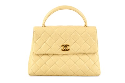 Lot 411 - Chanel Beige Caviar Kelly Handbag, c. 1996-97,...