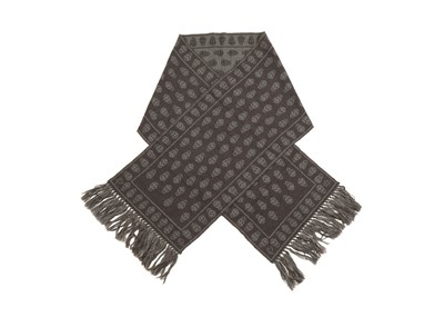 Lot 534 - Alexander McQueen Grey Wool Skull Scarf, two...