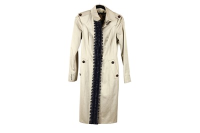 Lot 475 - Burberry Prorsum Taupe Trench Coat, fitted...