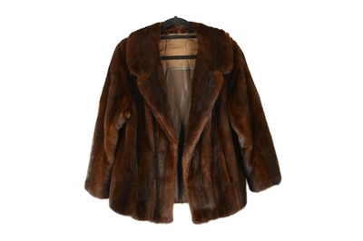 Lot 484 - Brown Mink Jacket, bracelet style sleeves with...