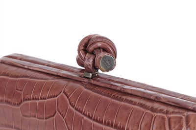 Lot 224 - Bottega Veneta Crocodile Knot Stretch Clutch,...