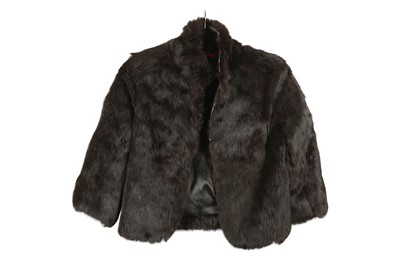 Lot 504 - Matthew Williamson Black Rabbit Fur Jacket,...