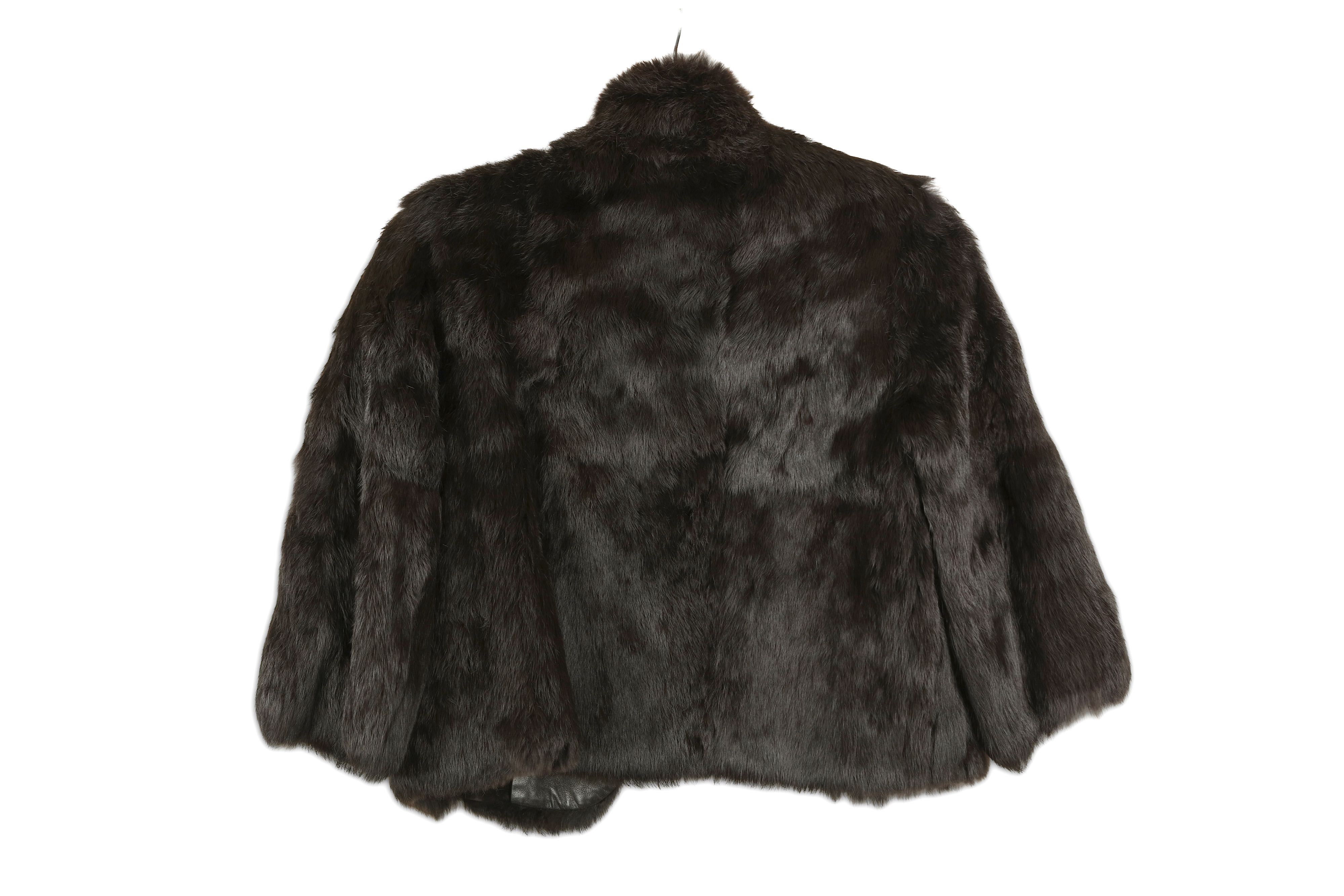 Lot 504 Matthew Williamson Black Rabbit Fur Jacket,