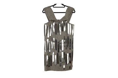 Lot 505 - Chloe Grey Wool Party Dress, applied with...