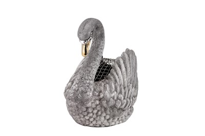 Lot 205 - An Elizabeth II sterling silver swan...