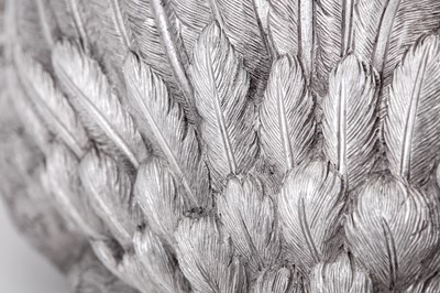 Lot 205 - An Elizabeth II sterling silver swan...