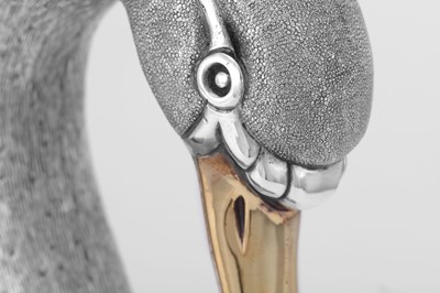 Lot 205 - An Elizabeth II sterling silver swan...
