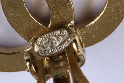Lot 28 - Chanel CC Clip On Earrings, c. 2010, studded...
